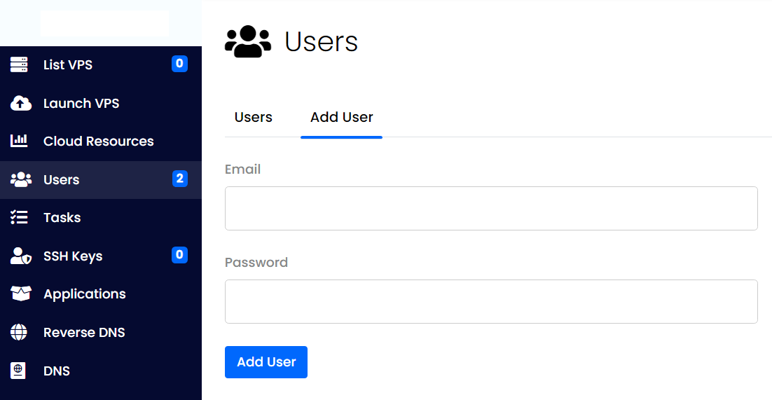 How to Add a User from Cloud Panel
