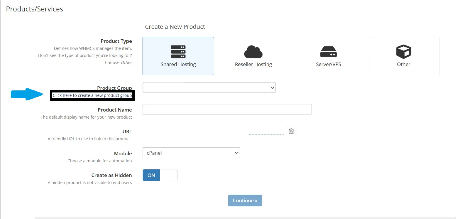 How To Link Your Reseller Server To Whmcs For Automated Provisioning Image 14 Click to create a new product group if none exists