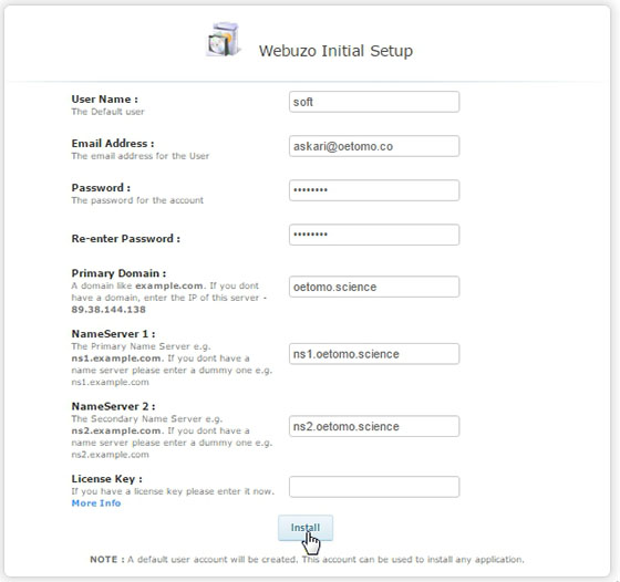 Install Webuzo on CentOS 7