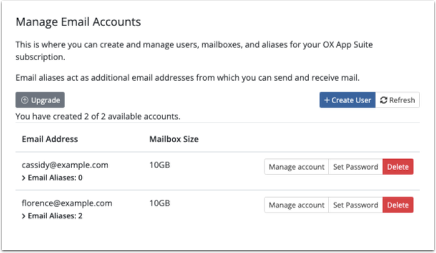 Add an Email Alias in OX App Suite