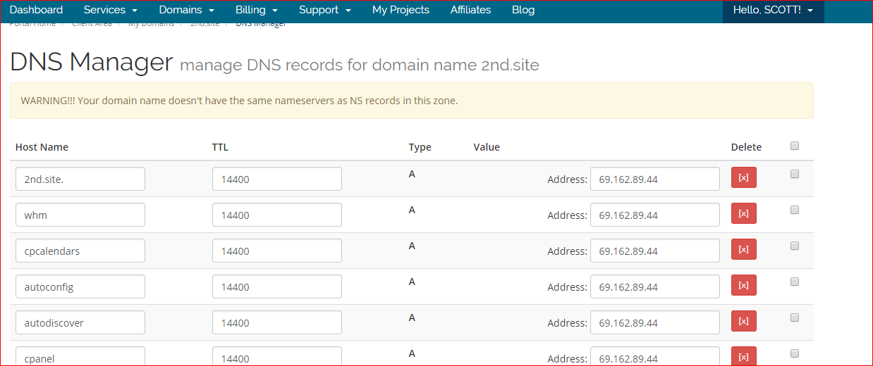 Rad Web Hosting DNS Manager