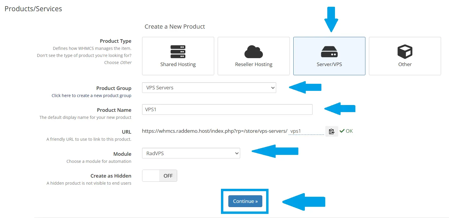 Configure product