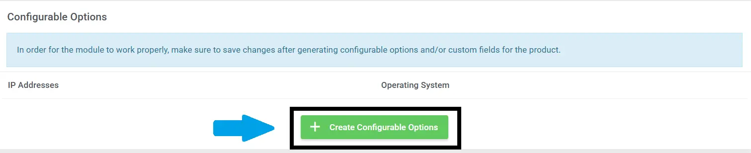 Create Configurable Options