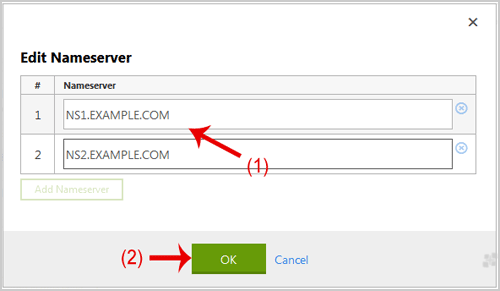 Edit Nameservers