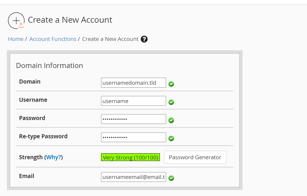 How to Create an Account in WHM
