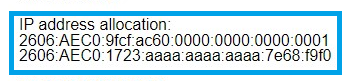 identifying /64 IPv6 subnet from Welcome Email