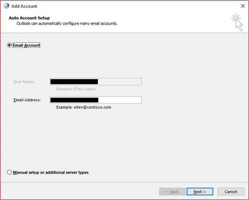 Microsoft Outlook 2016 Email Account Setup