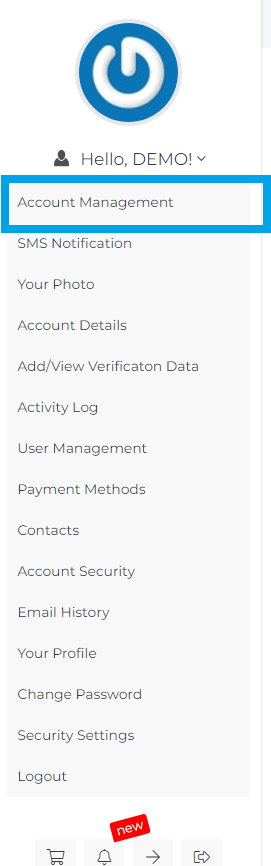 Navigate to Account Management