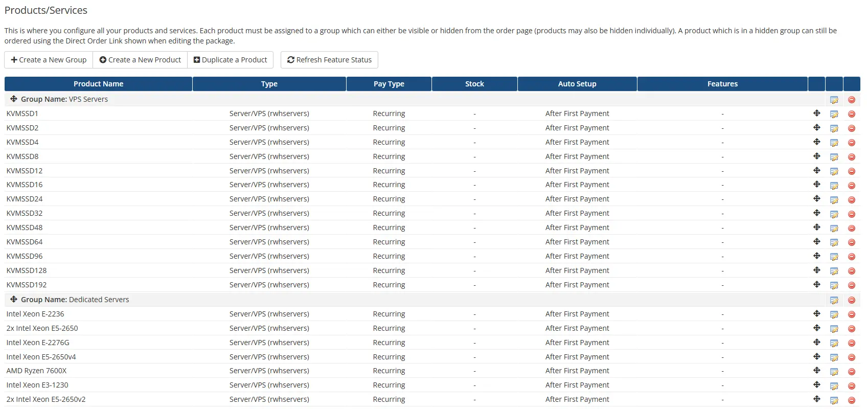 Configure Product Module Settings