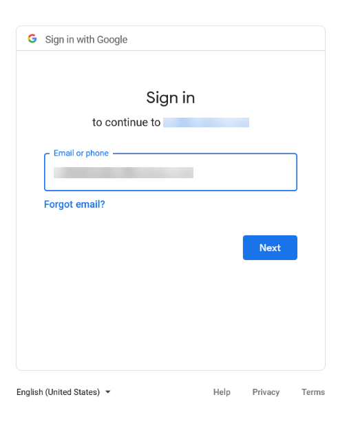 Sign-in to your google account