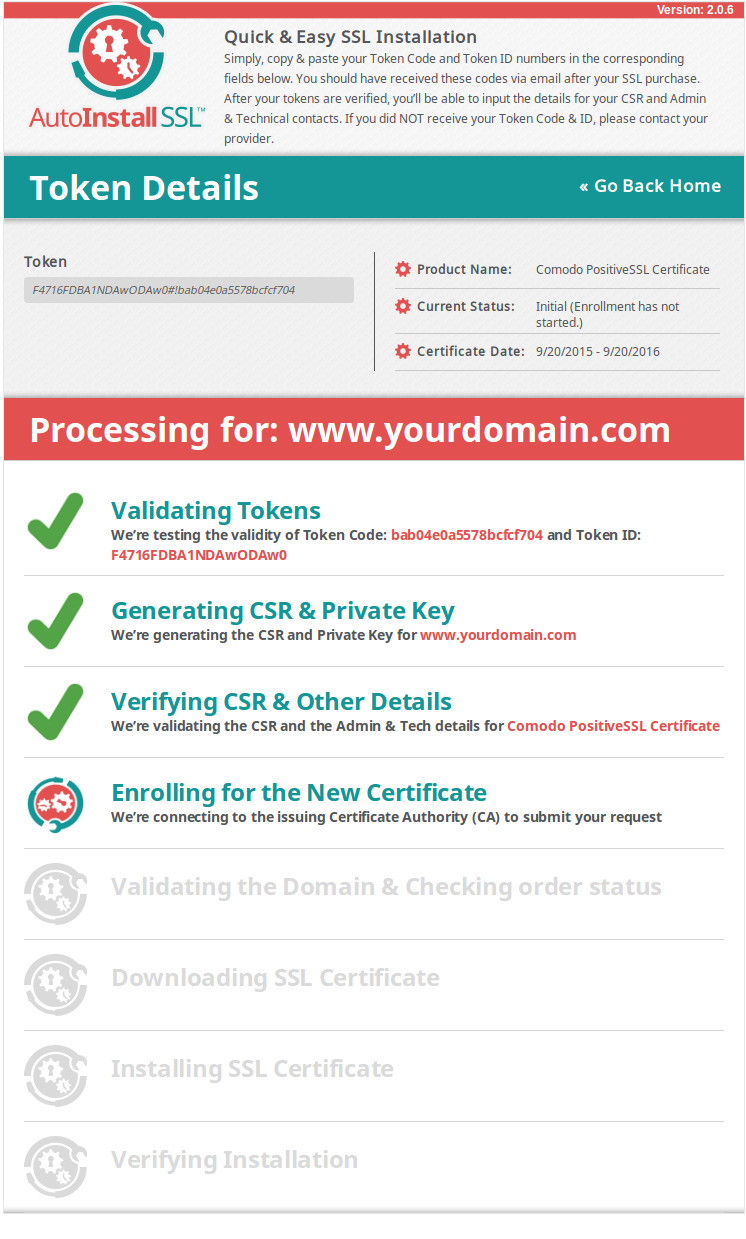 Successful SSL Certificate Installation