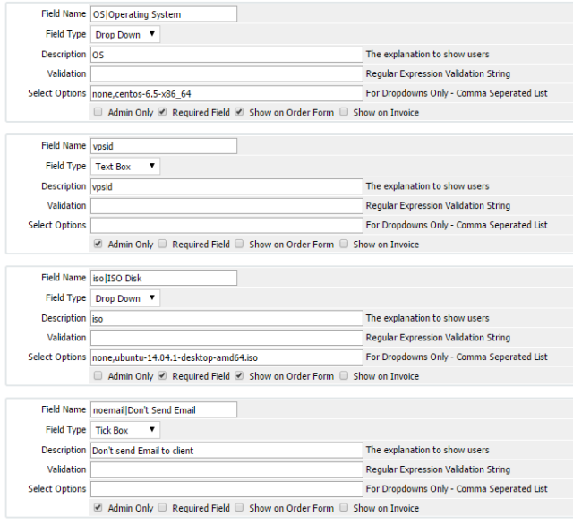 Product Custom Fields