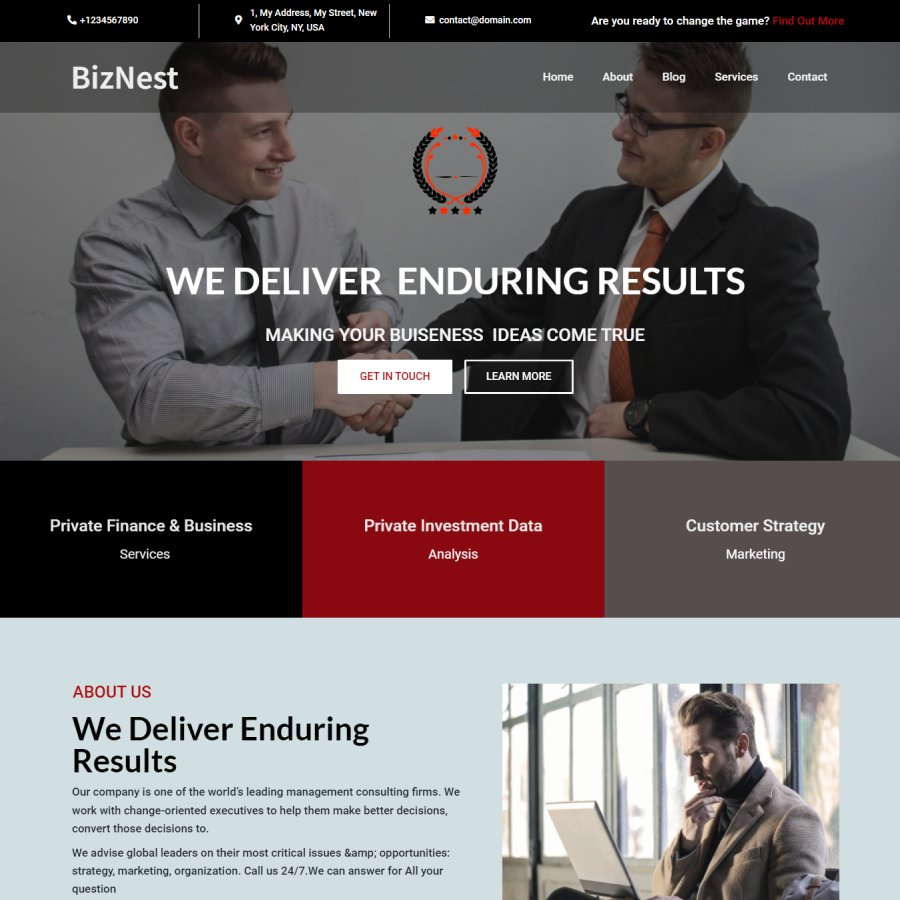 web hosting company website builder